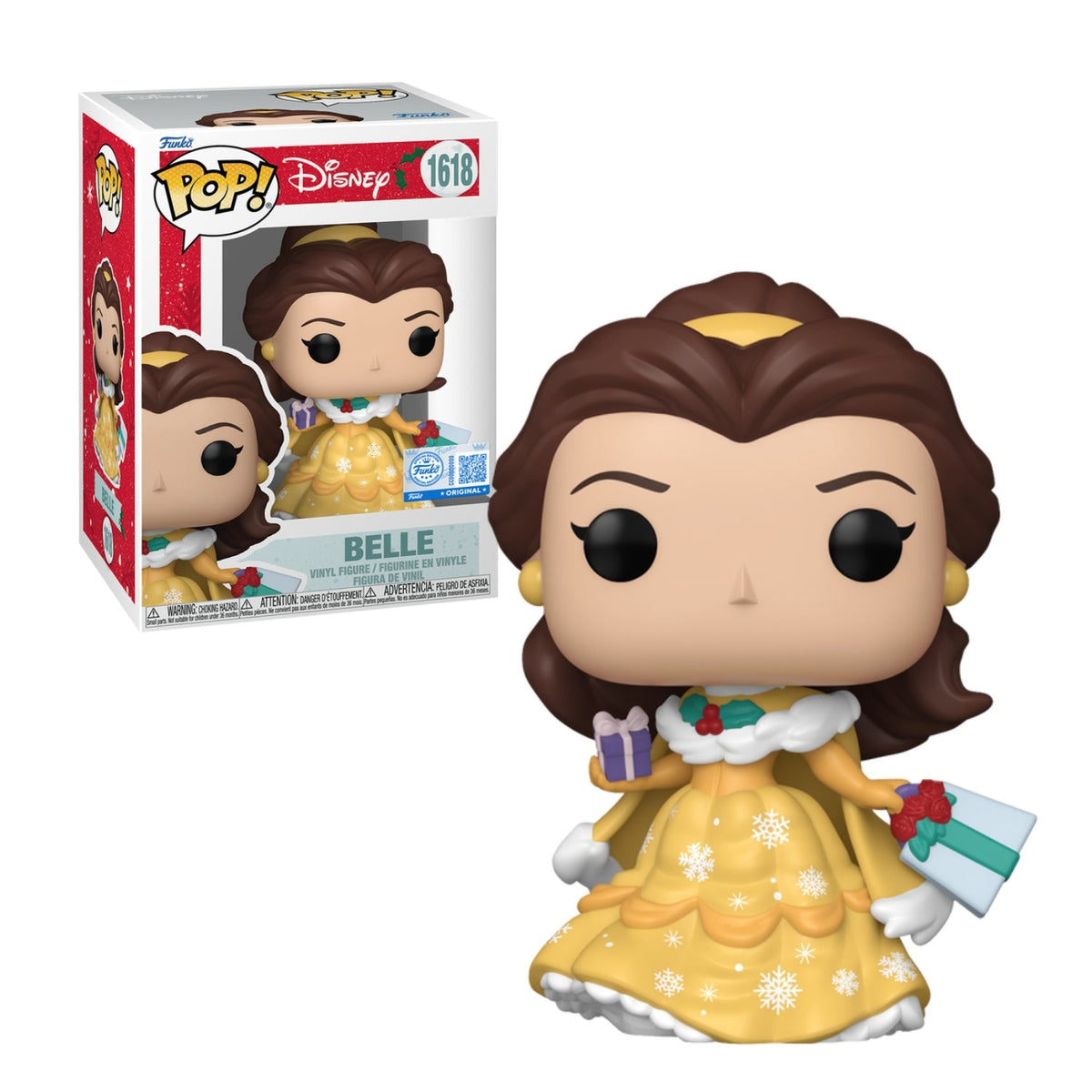 Funko Pop! Belle (Bela) 1618 Special Edition - Disney Princesas de Natal - Geek Plus