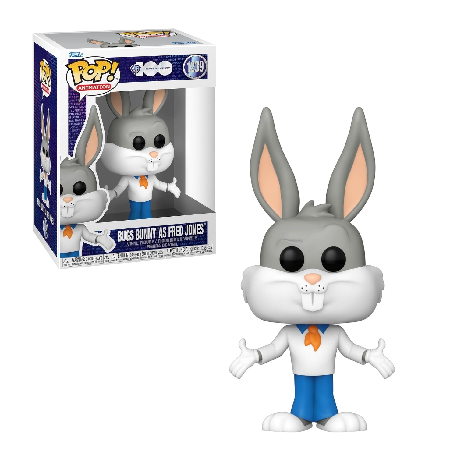 Funko Pop! Bugs Bunny as Fred Jones 1239 (Pernalonga como Fred Jones) - Warner Bros Looney Tunes - Geek Plus