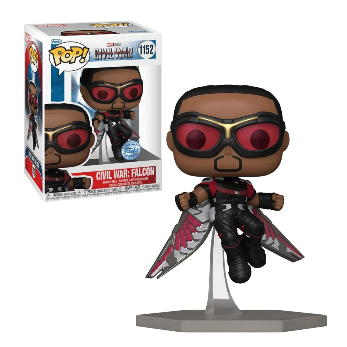 Funko Pop! Civil War: Falcon (Guerra Civil: Falcão) 1152 (Special Edition) - Marvel - Geek Plus