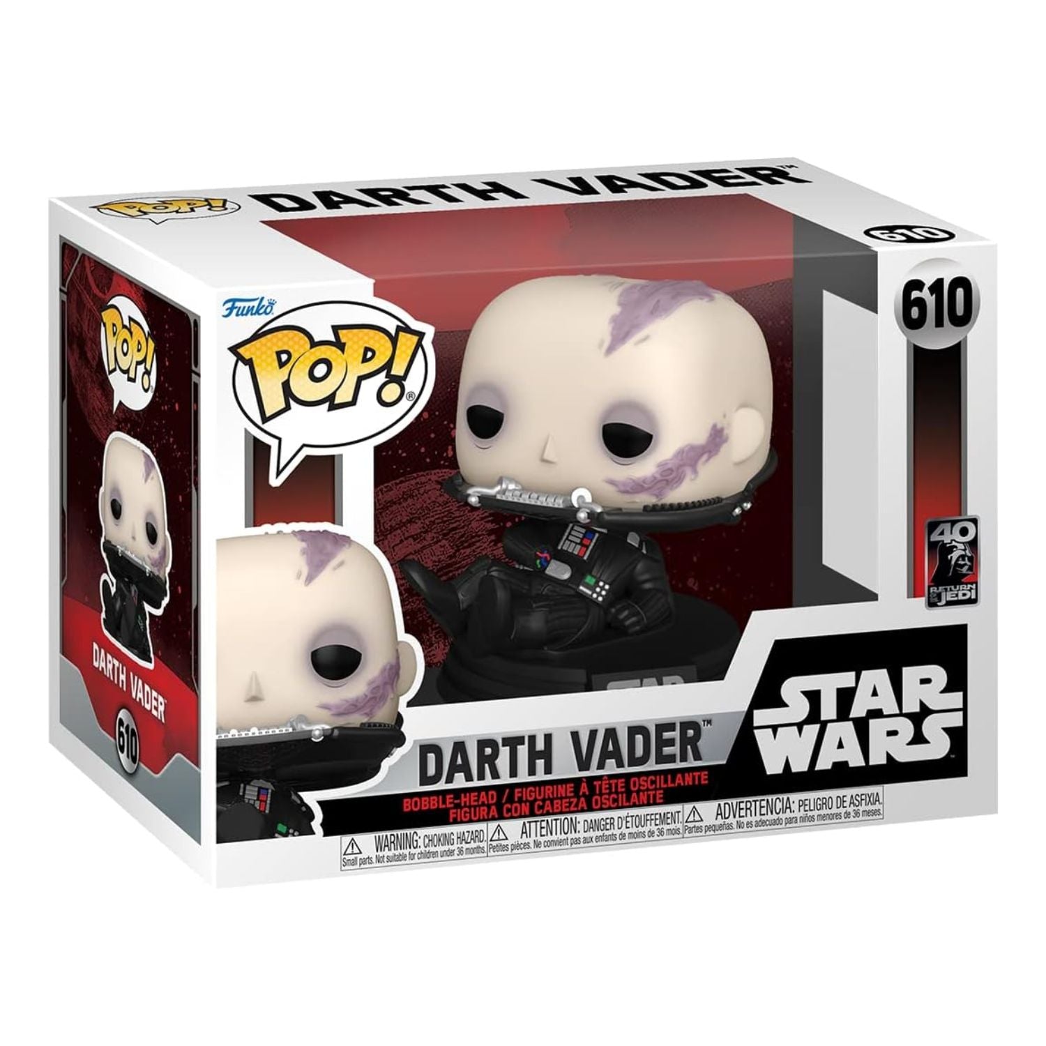Funko Pop! Darth Vader Sem Máscara 610 - Star Wars - Geek Plus