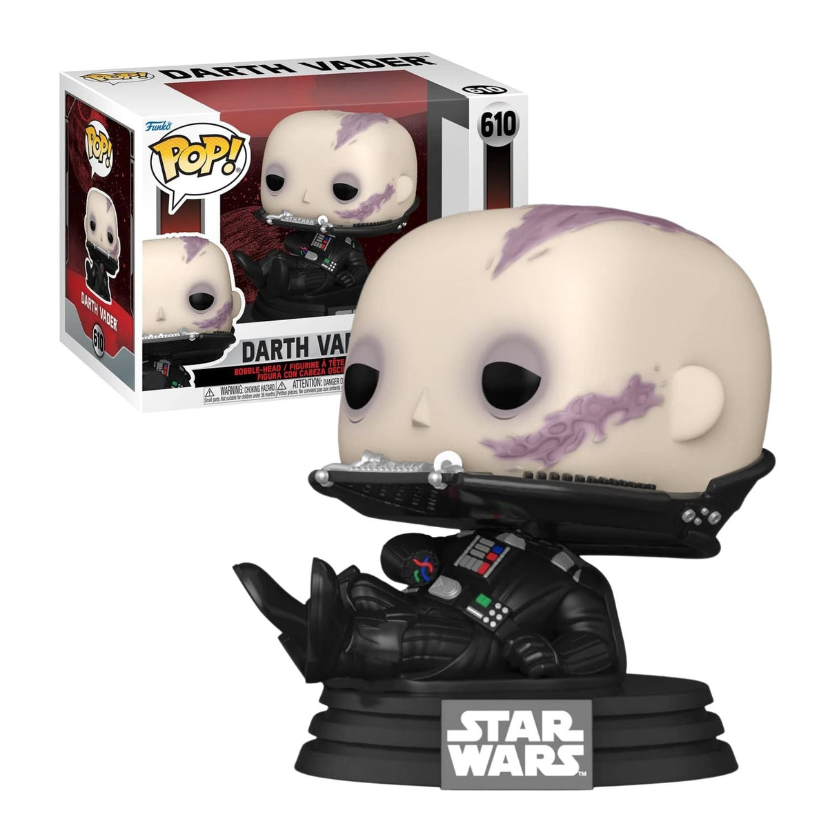 Funko Pop! Darth Vader Sem Máscara 610 - Star Wars - Geek Plus
