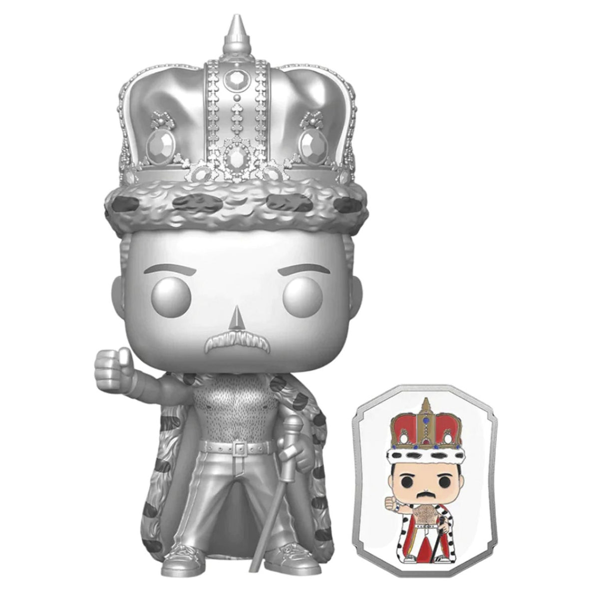 Funko Pop! Freddie Mercury King With Pin 184 (Special Edition) - Rocks Queen - Geek Plus