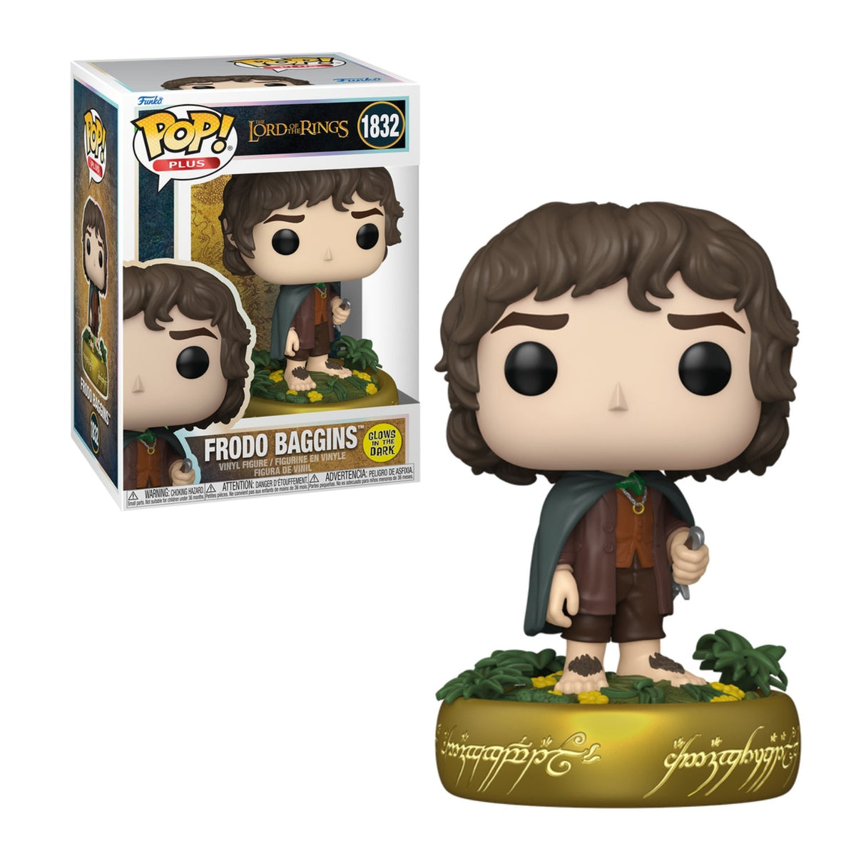 Funko Pop! Frodo Baggins 1832 Glow in the Dark (Bolseiro) - O Senhor dos Anéis - Geek Plus