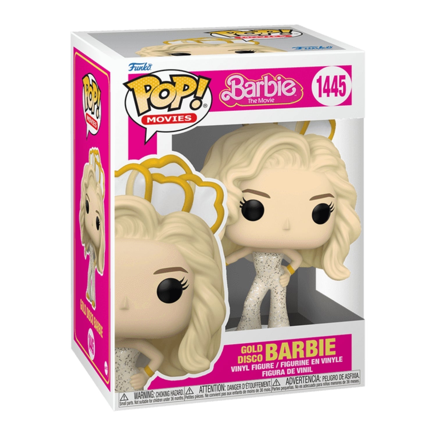 Funko Pop! Gold Disco Barbie 1445 (Barbie com Macacão Disco Dourado) - Barbie: O Filme - Geek Plus
