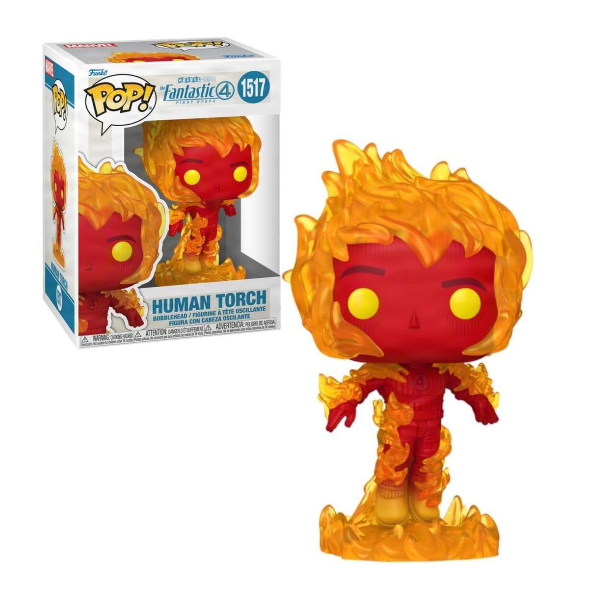 Funko Pop! Human Torch (Tocha Humana) 1517 - Marvel Quarteto Fantastico - Geek Plus