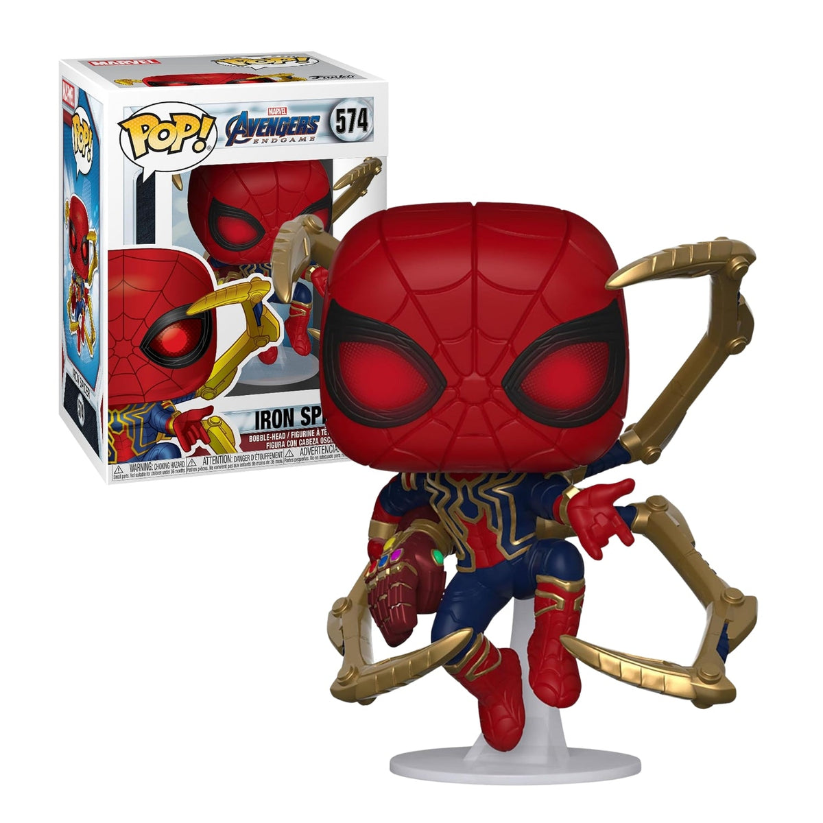 Funko Pop! Iron Spider (Aranha de Ferro) 574 - Marvel Os Vingadores - Geek Plus