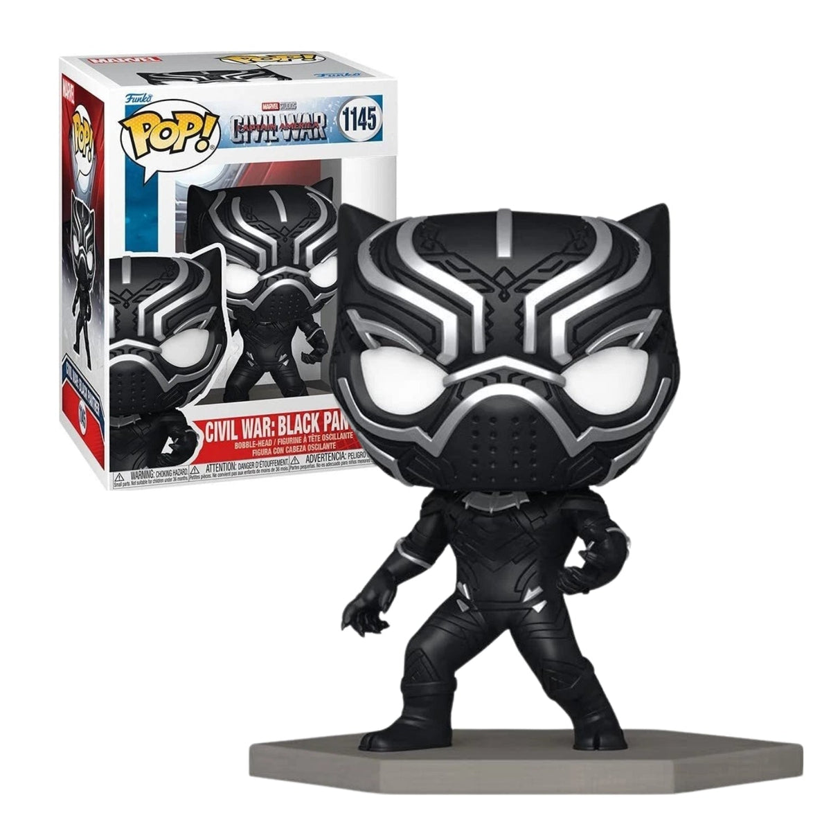 Funko Pop! Marvel Civil War: Black Panther (Guerra Civil: Pantera Negra) 1145 (Special Edition) - Marvel - Geek Plus