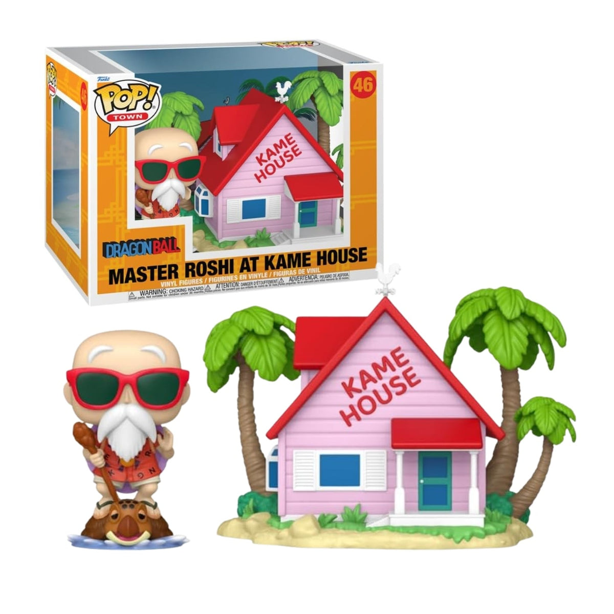 Funko Pop! Master Roshi at Kame House (Casa do Mestre Kame) 46 - Dragon Ball Town - Geek Plus
