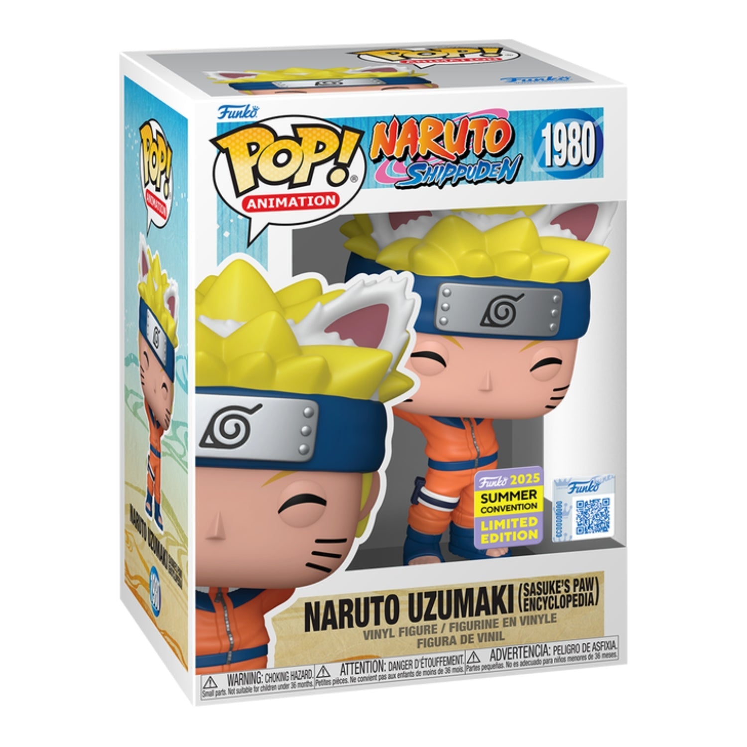 Funko Pop! Naruto Uzumaki (Sasuke's Paw Encyclopedia) 1980 Limited Edition Exclusive (Pata do Sasuke) - Naruto - Geek Plus