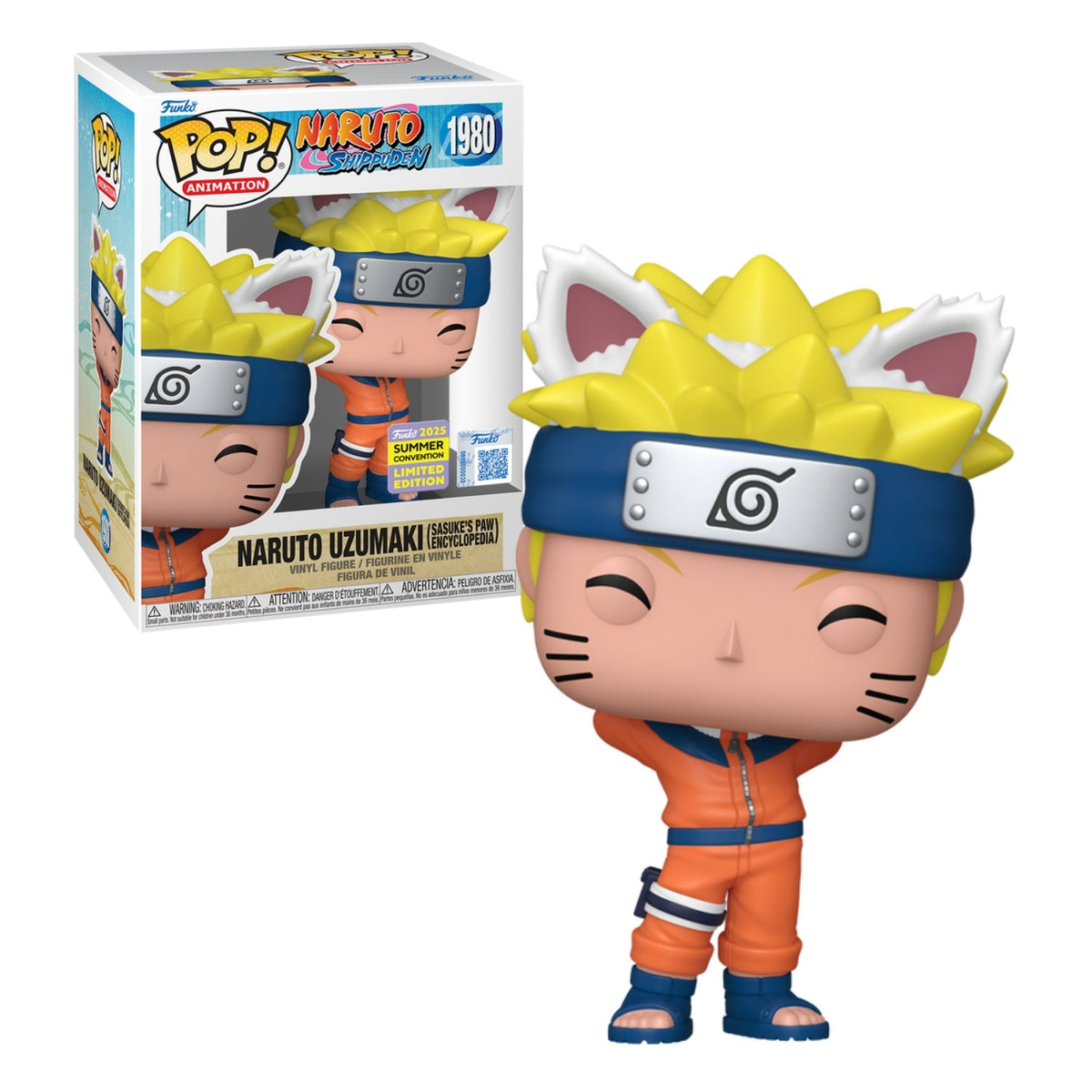Funko Pop! Naruto Uzumaki (Sasuke's Paw Encyclopedia) 1980 Limited Edition Exclusive (Pata do Sasuke) - Naruto - Geek Plus
