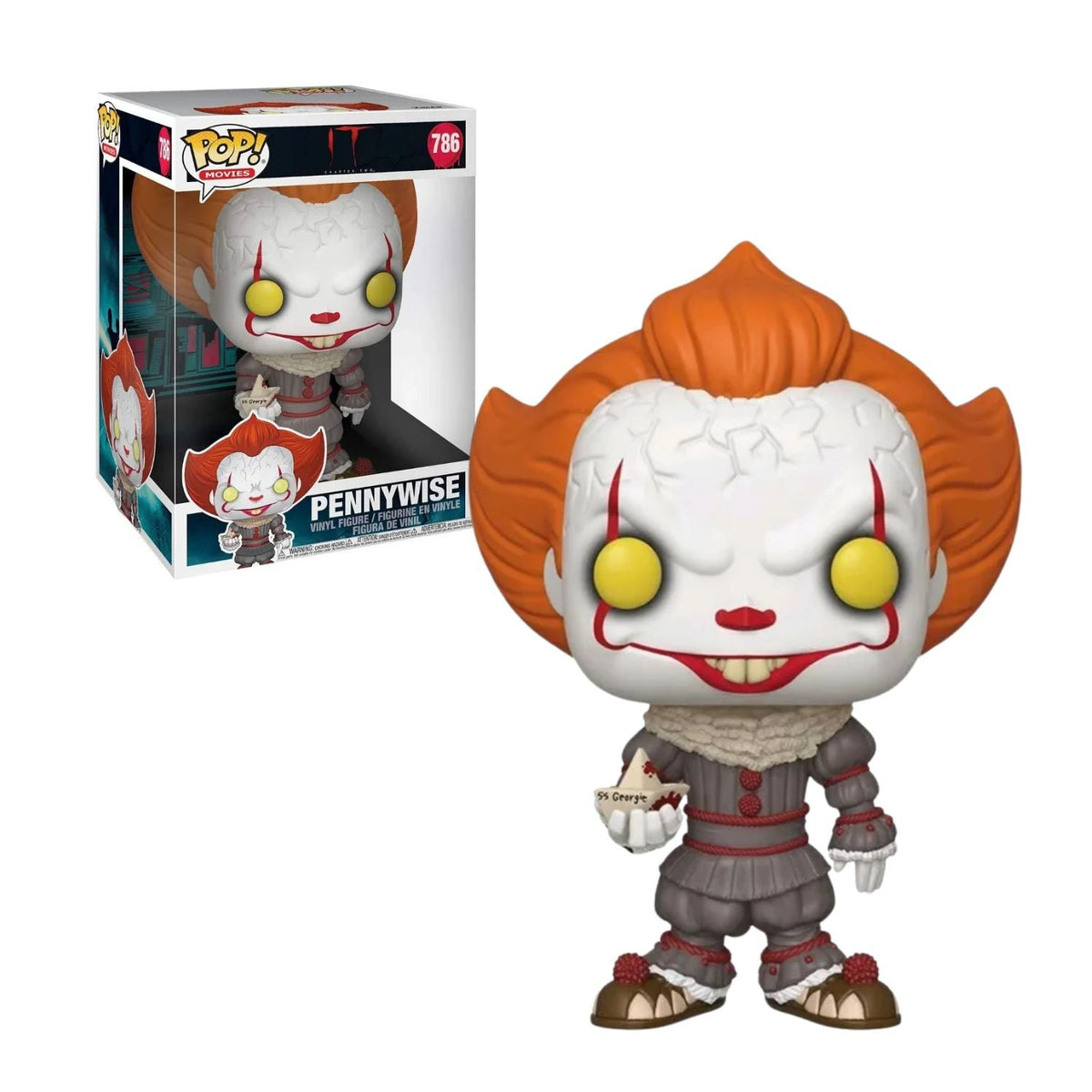 Funko Pop! Pennywise With Boat Super Sized Jumbo 786 - It A Coisa - Geek Plus