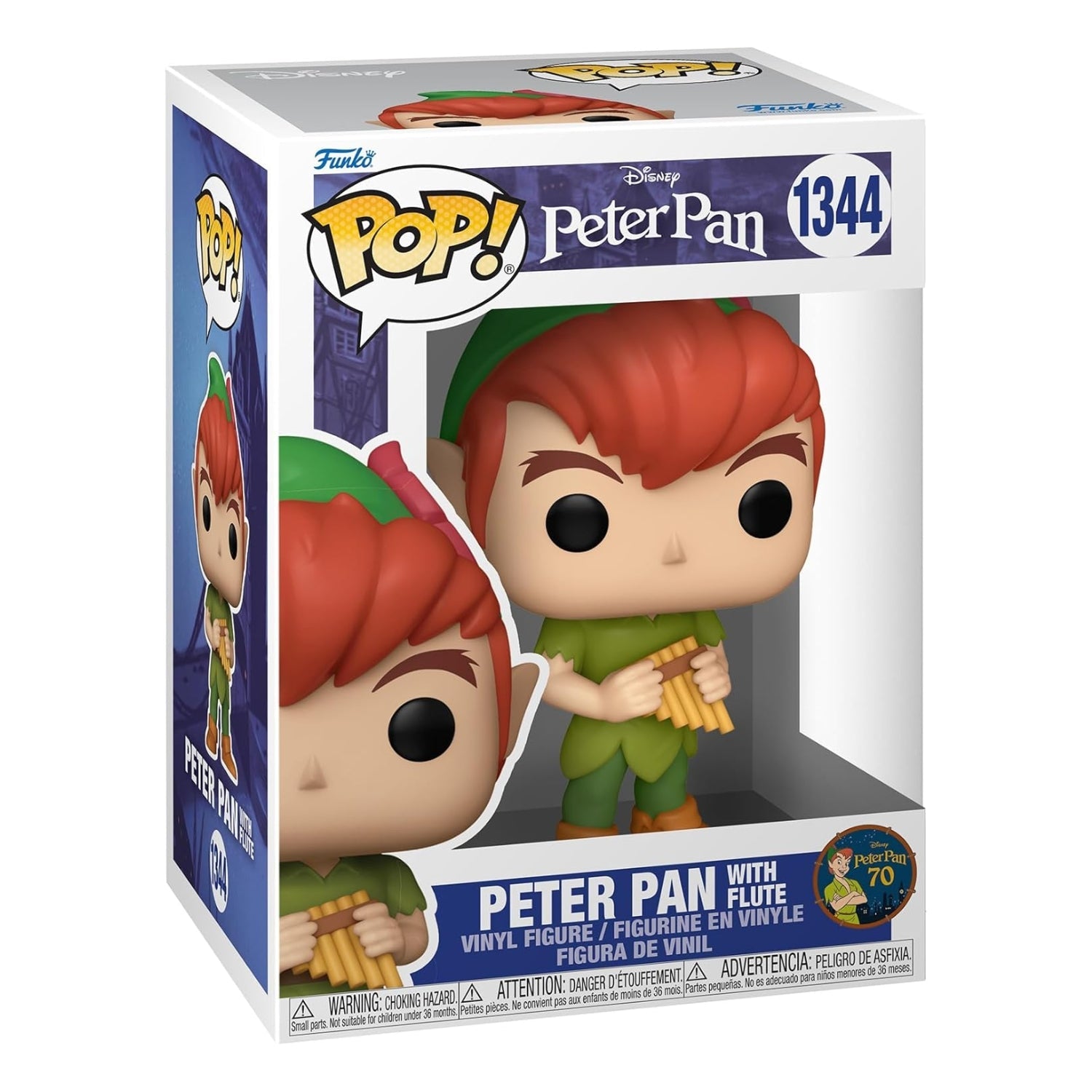 Funko Pop! Peter Pan with Flute 1344 (com Flauta) - Disney - Geek Plus