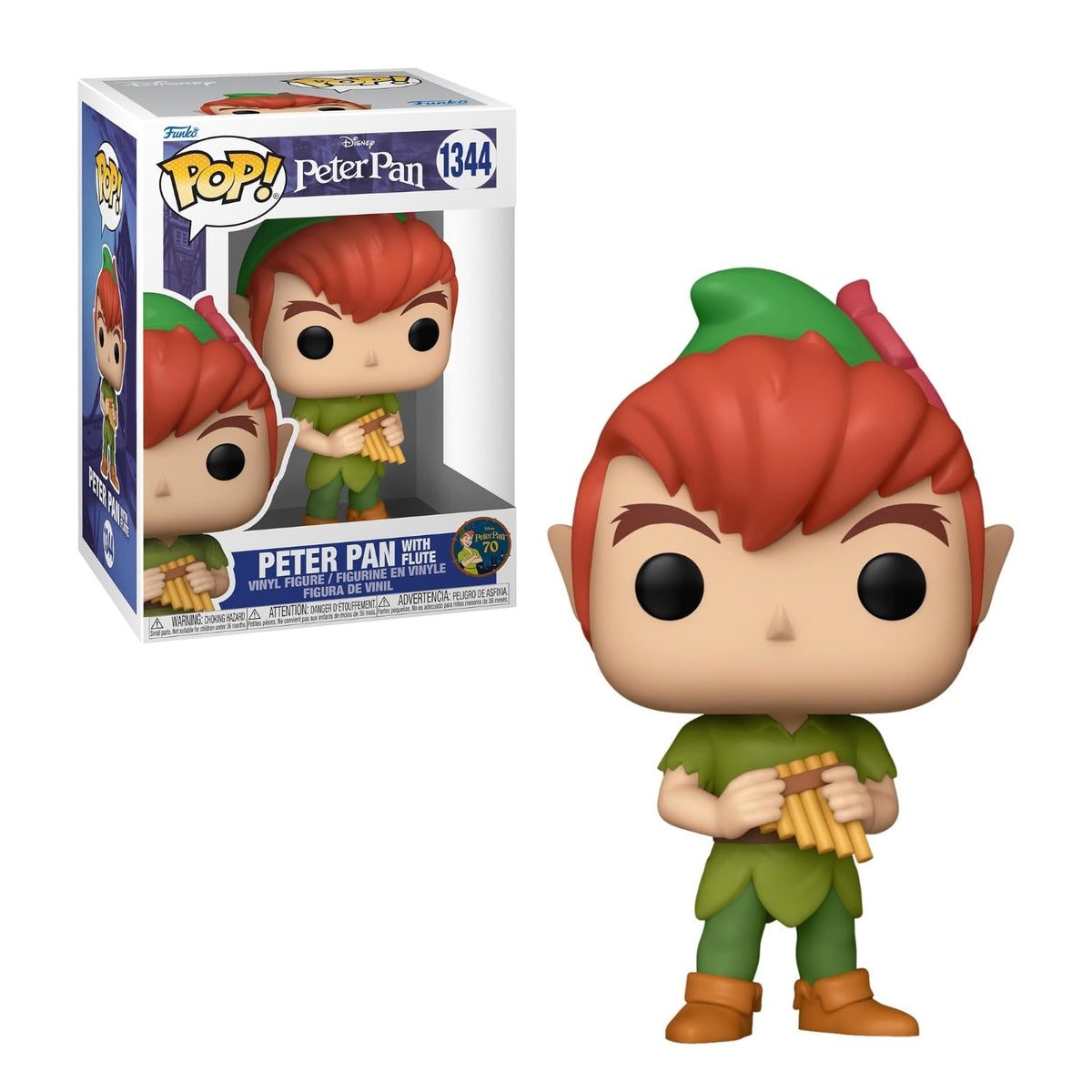 Funko Pop! Peter Pan with Flute 1344 (com Flauta) - Disney - Geek Plus