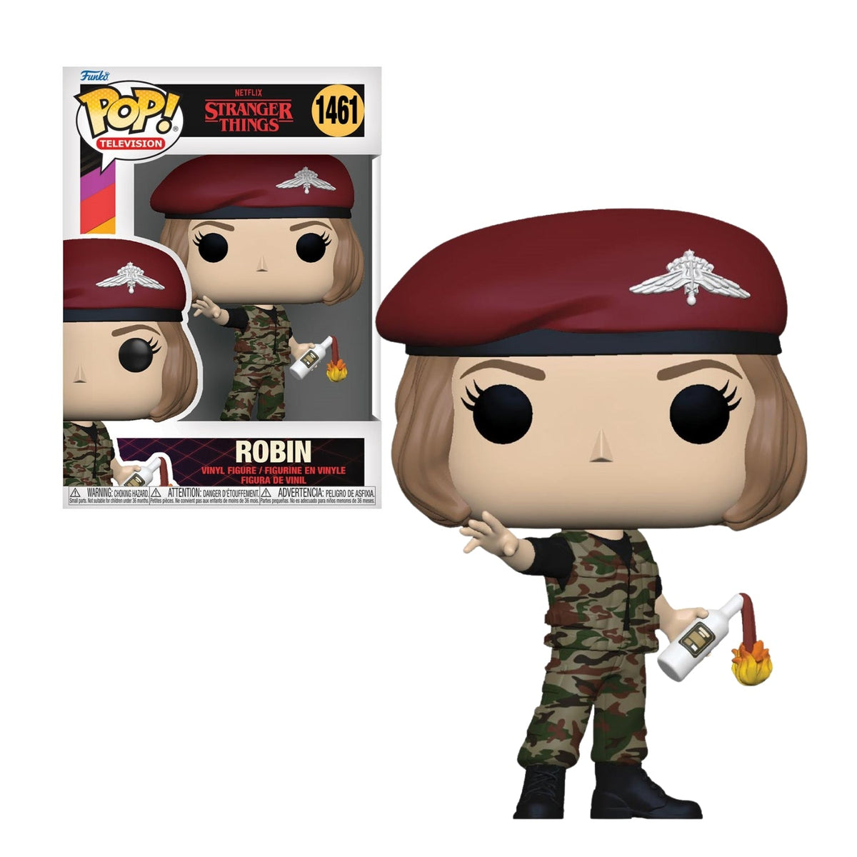 Funko Pop! Robin com Coquetel Molotov 1461 - Stranger Things - Geek Plus