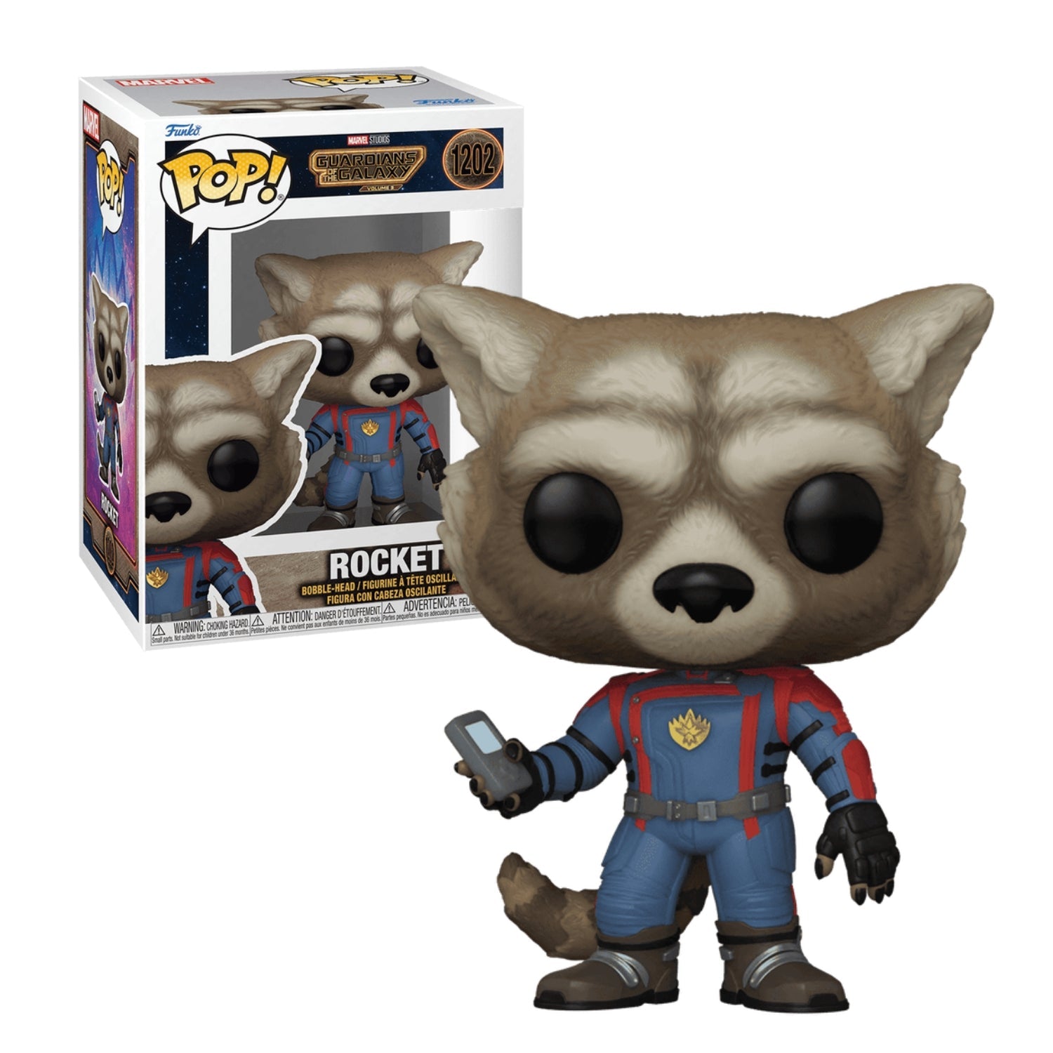 Funko Pop! Rocket 1202 - Marvel Guardiões da Galáxia - Geek Plus