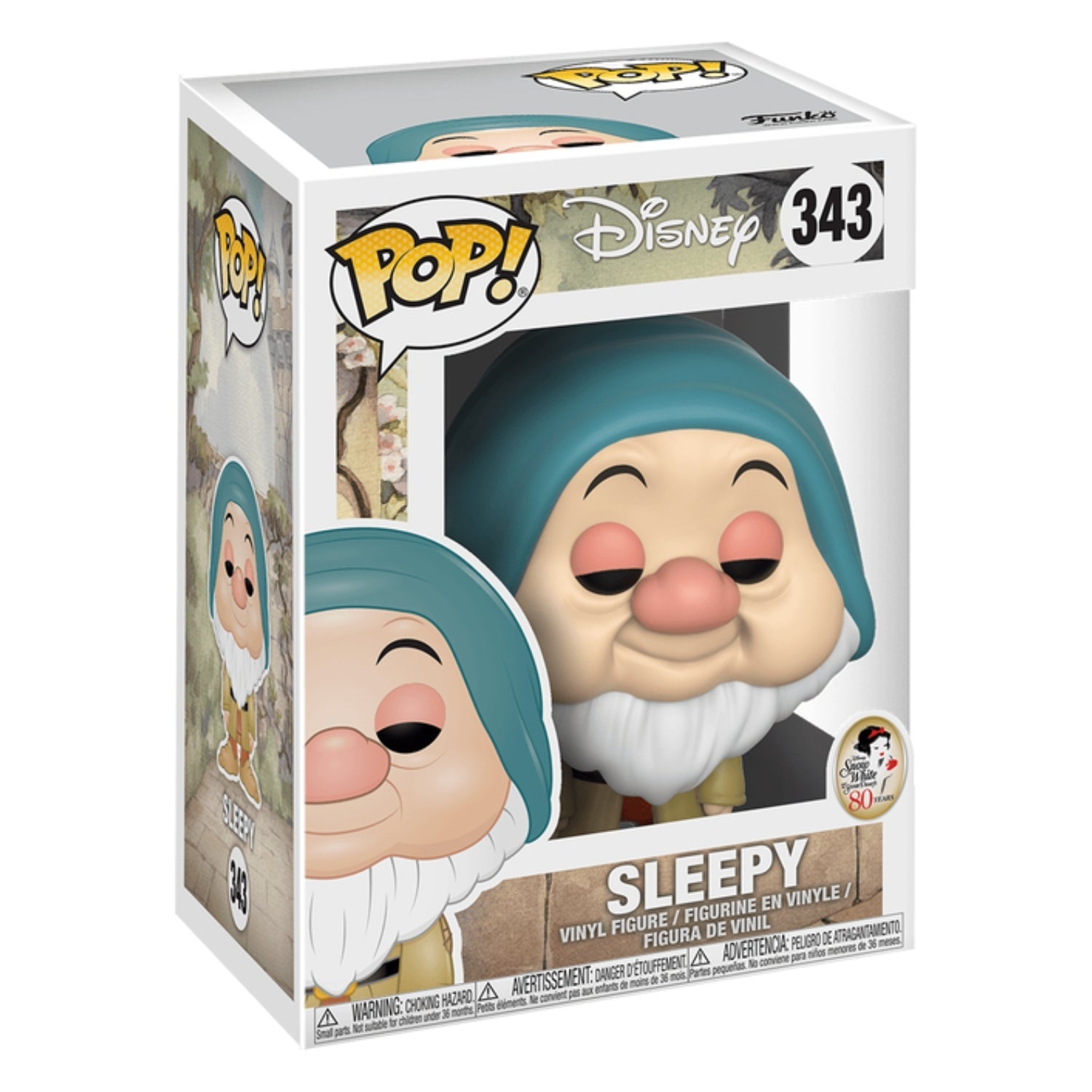 Funko Pop! Sleepy (Soneca) 343 - Disney A Branca de Neve - Geek Plus