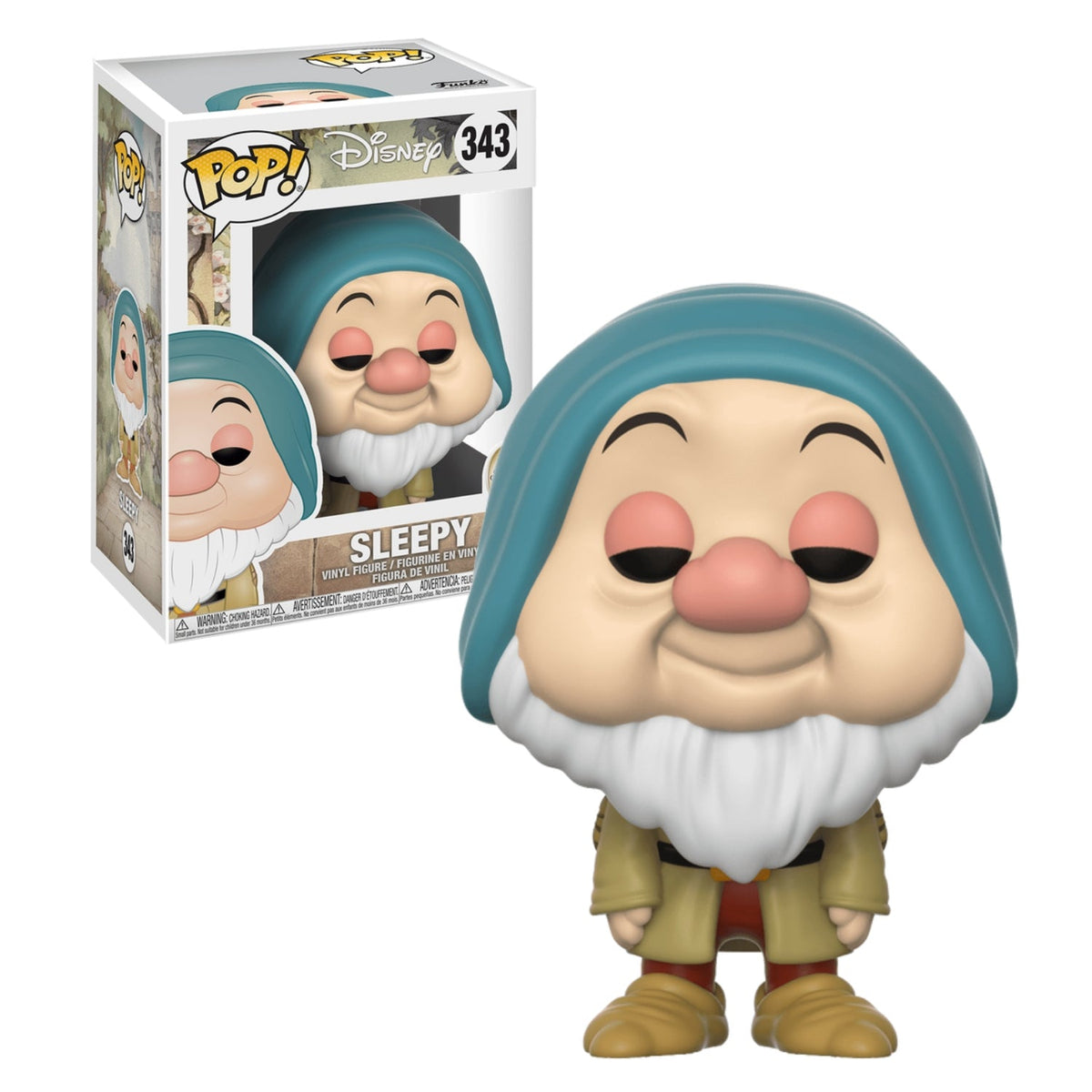 Funko Pop! Sleepy (Soneca) 343 - Disney A Branca de Neve - Geek Plus