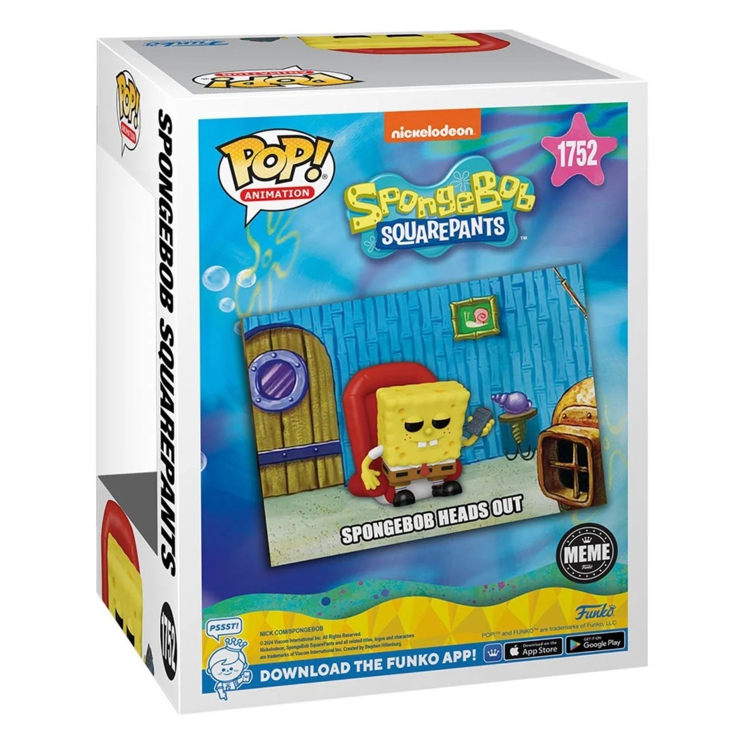 Funko Pop! SpongeBob Meme 1752 Super Sized (Bob Esponja Meme) - Nickelodeon Bob Esponja Calça Quadrada - Geek Plus