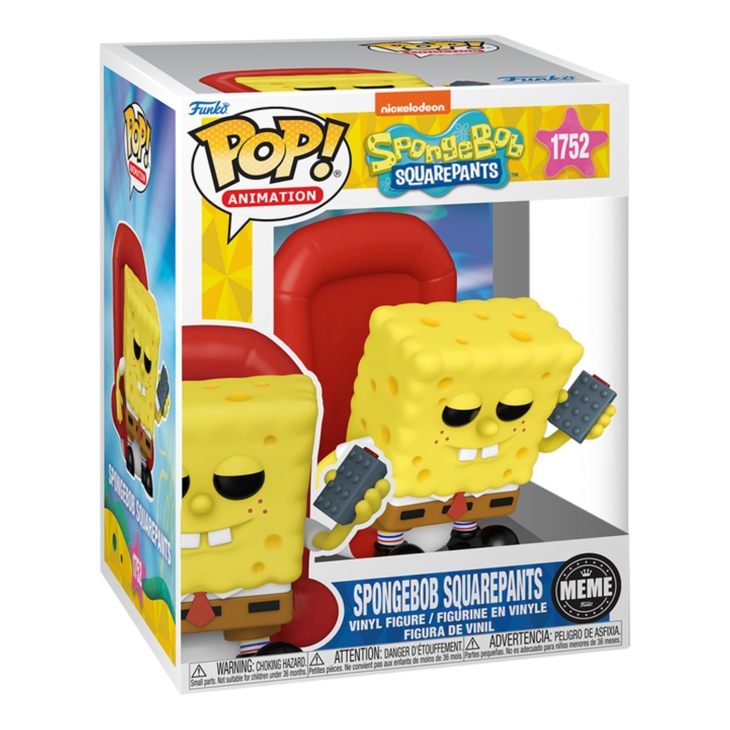 Funko Pop! SpongeBob Meme 1752 Super Sized (Bob Esponja Meme) - Nickelodeon Bob Esponja Calça Quadrada - Geek Plus