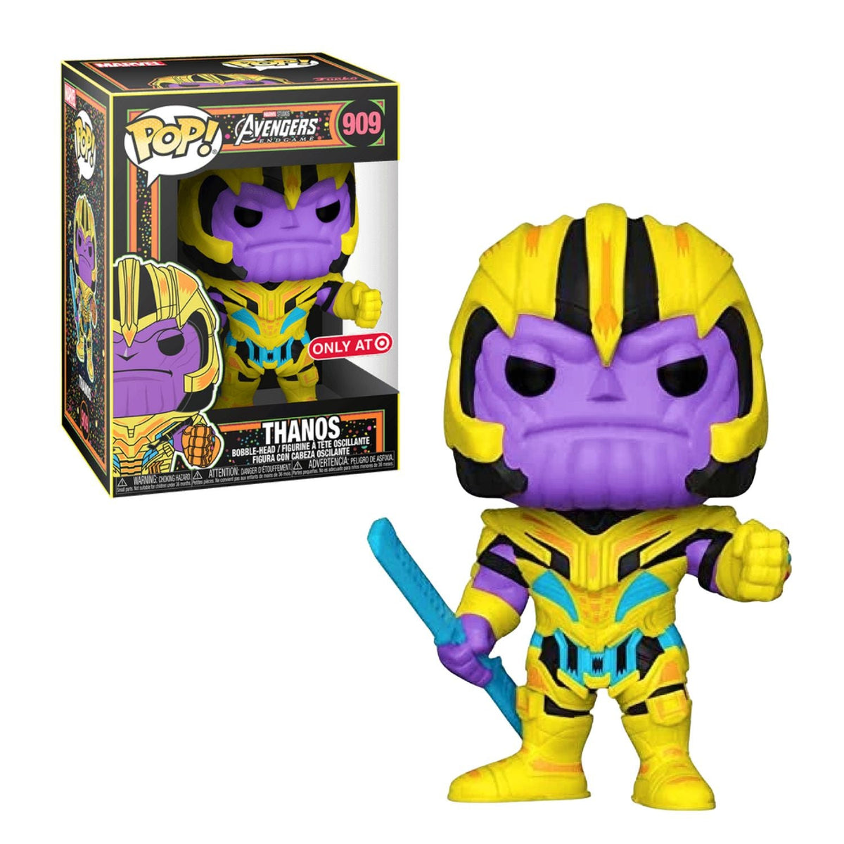 Funko Pop! Thanos Black Light 909 Special Edition - Marvel Avengers End Game - Geek Plus