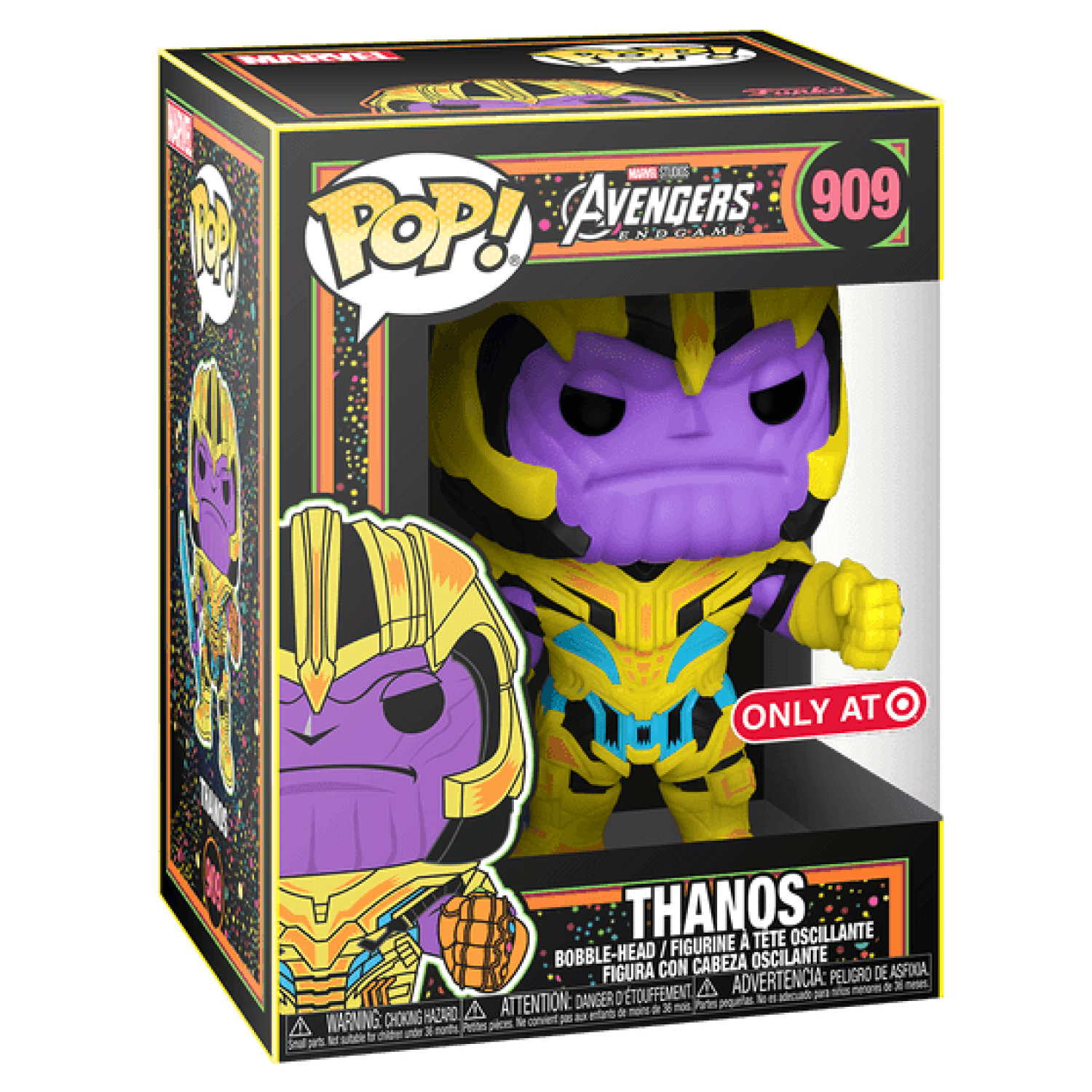 Funko Pop! Thanos Black Light 909 Special Edition - Marvel Avengers End Game - Geek Plus