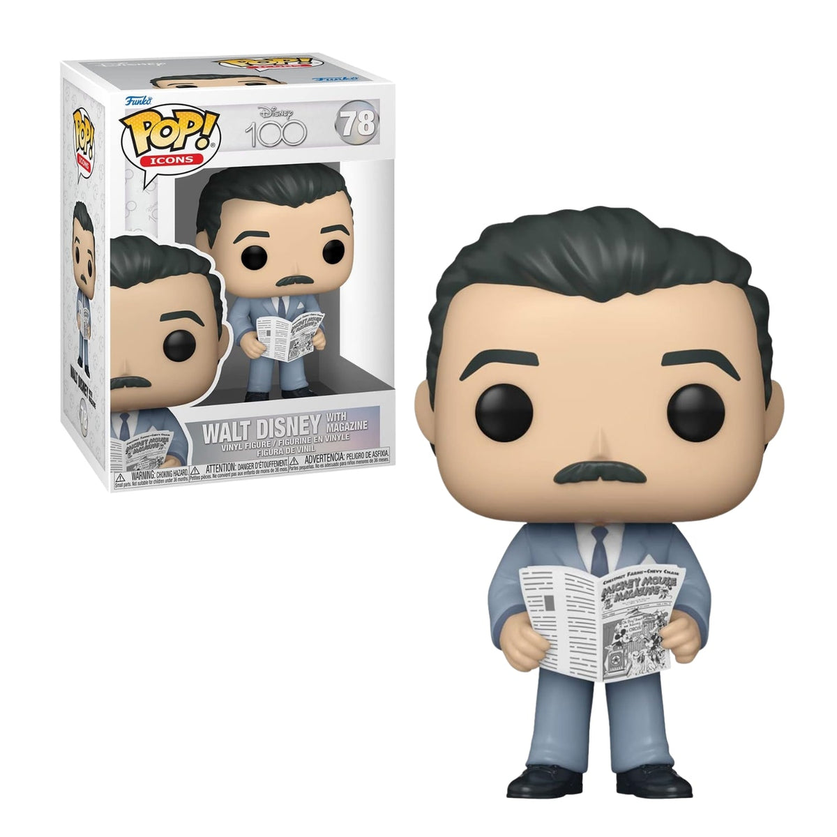 Funko Pop! Walt Disney with Magazine 78 (com Jornal) - Disney - Geek Plus